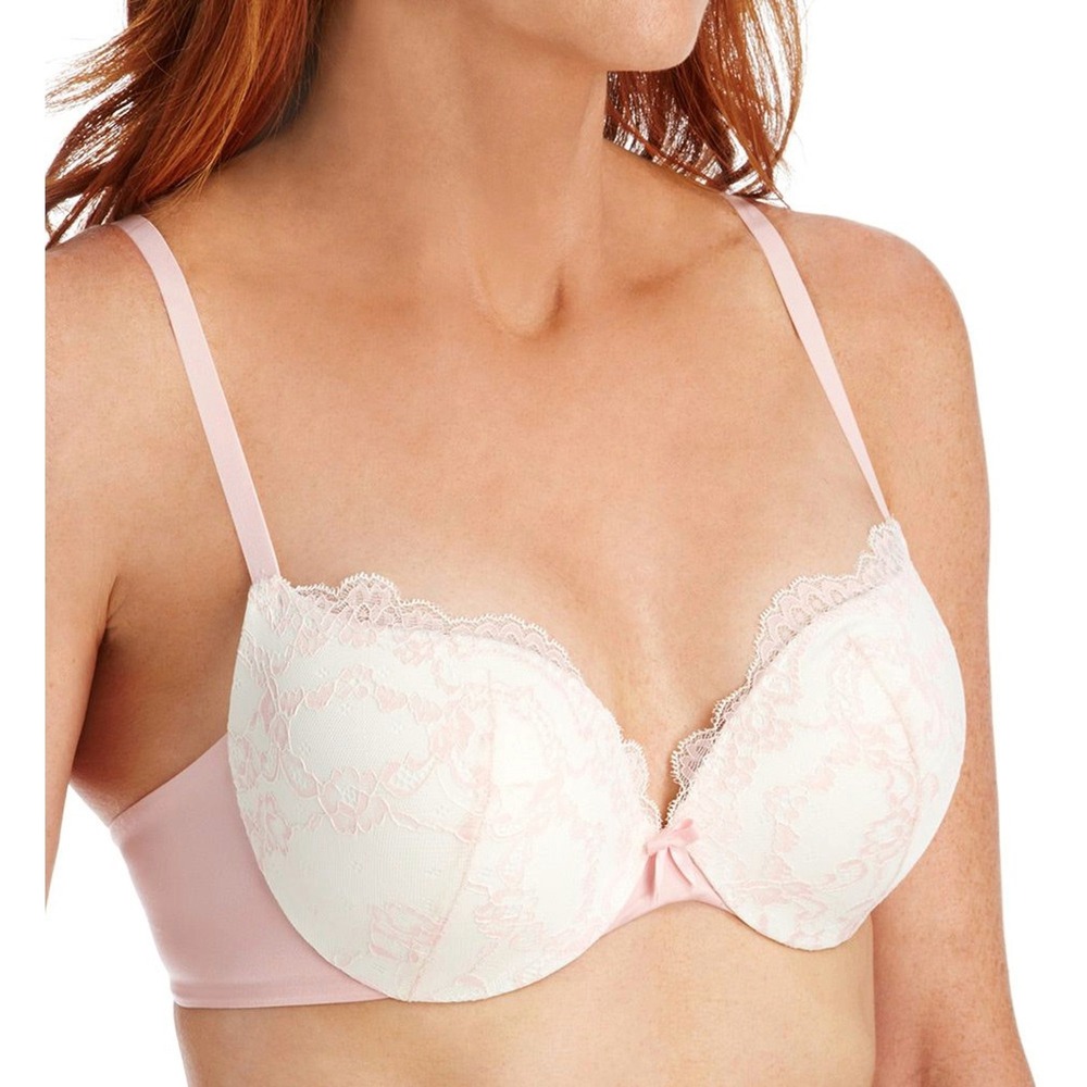 Maidenform Womens Love the Lift Pink Lace Push Up Bra Size 34A NWT